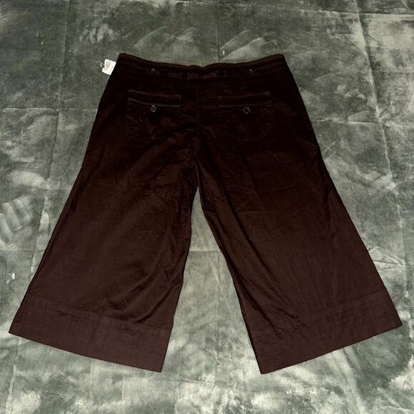 Jolt Capri Pants Women's 11 Brown Cotton Boho Casual Flat Front NEW NWT - Picture 2 of 9